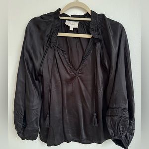 Cleobella, black silk blouse, never been worn, no tags, size extra small
